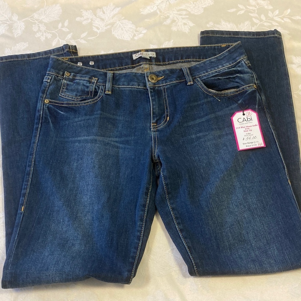 CAbi 514 Blue Moon Indie Jeans size 10 NWT